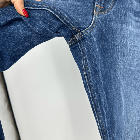 Frame Le Piper Womens Jeans Size 32 in Blue Sky High Rise Slim Straight Cropped - Picture 13 of 15